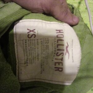 Hollister Light Green Hoodie XS